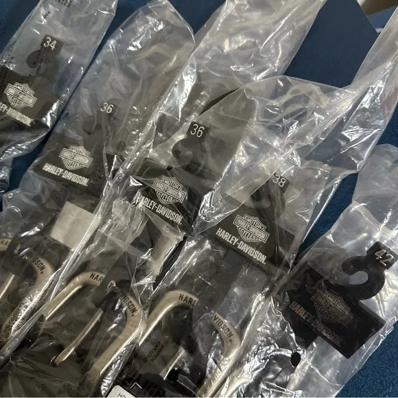 Harley Davidson Metal Lettering Black Leather Belts New - Picture 3 of 4